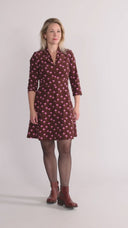 Clear brown and pink dress