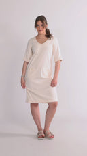 Anastasia cream-colored dress