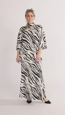 Bekka blouse black and white zebra