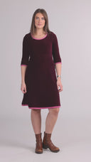 Nille burgundy corduroy dress