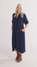 Olava blue viscose dress