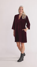 Alva Burgundy Everyday Dress