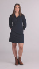 Olaug navy blue short dress