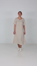 Gyda natural linen dress