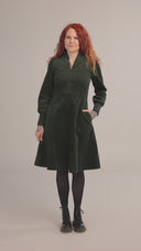 Gabrielle combo green dress