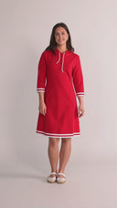 Dagny red and white dress