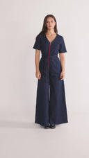Solveig jumpsuit in dark blue denim