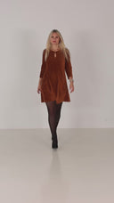 Margrete nougat tunic dress