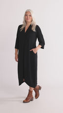 Olava black viscose dress