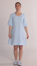 Mona sky blue linen dress