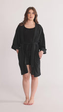 Gitte black shirt dress