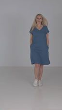 Hannalena jeans blue linen dress
