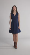 Aase dark blue denim dress