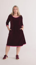 Nille burgundy baby corduroy dress