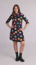Black and multicolored floral dress