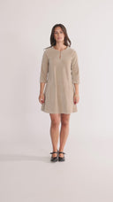 Margrete beige tunic dress