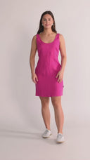 Arna cerise linen dress