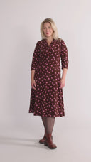 Samsaya brown and pink dress