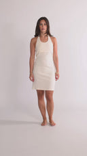 Franny cream halterneck dress
