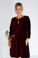 Margrete burgunder babycord tunika