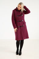 Idunn Duffel coat plum ull