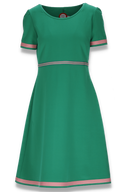 Pauline grønn og rosa kjole